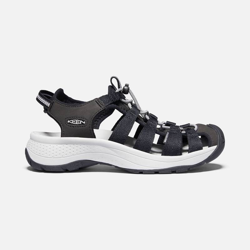 Keen Astoria West Trekkingsandalen Damen DE-92504 Black/Grey - Keen Damenschuhe Schwarz